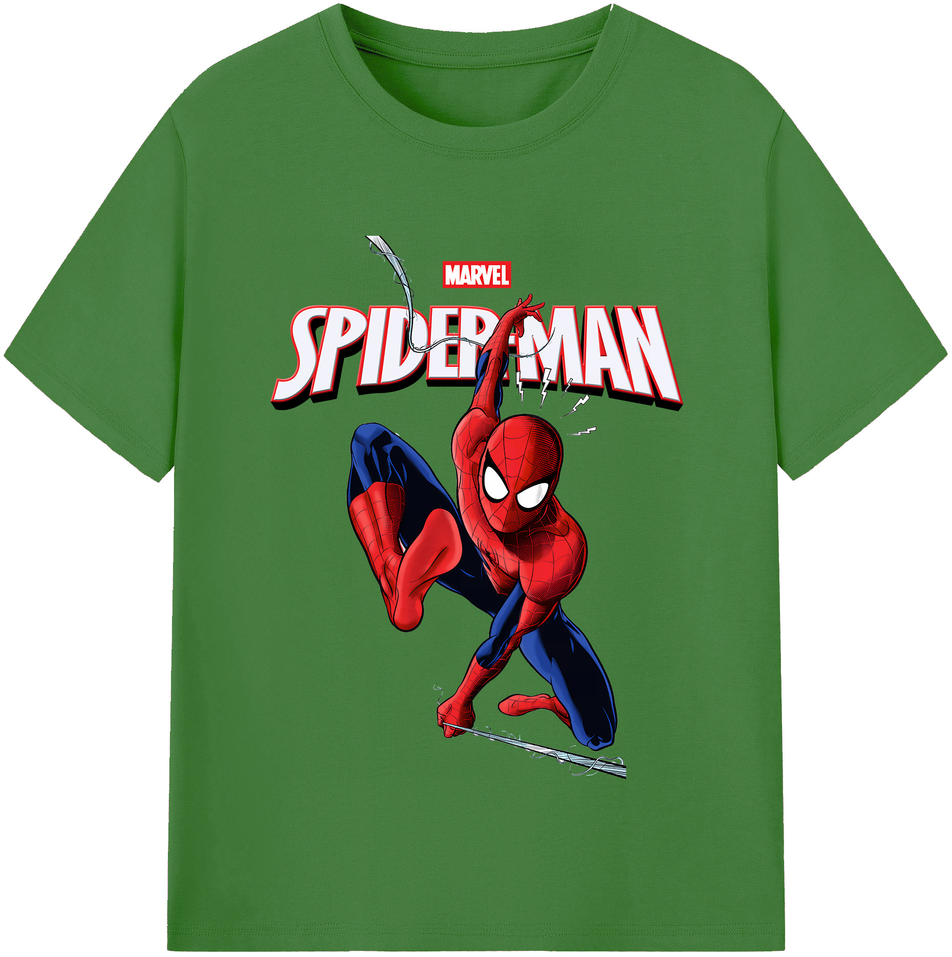 （画像用） Spider Man スパイダーマン レディースカジュアルプリントTシャツ（綿100％）
